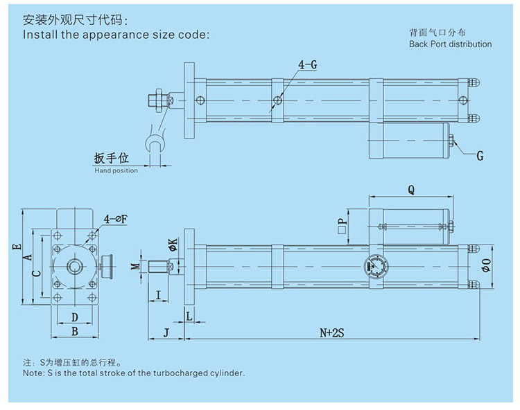 JRM快速型氣液增壓缸設計圖 JRM快速型氣液增壓缸設計圖